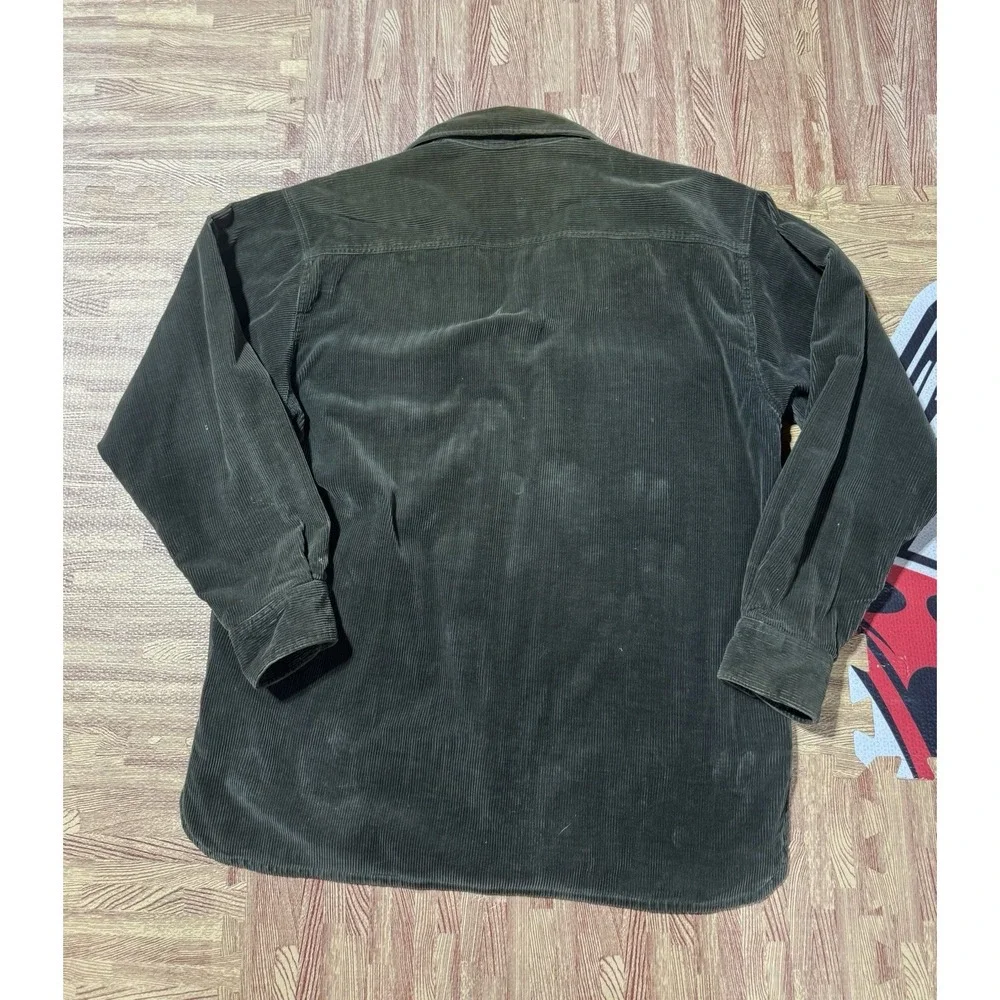 Native Habitat Green Corduroy Flannel Lined Women's Jacket size M vintage
